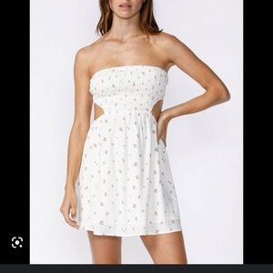 Brand new stay to moon strapless mini dress